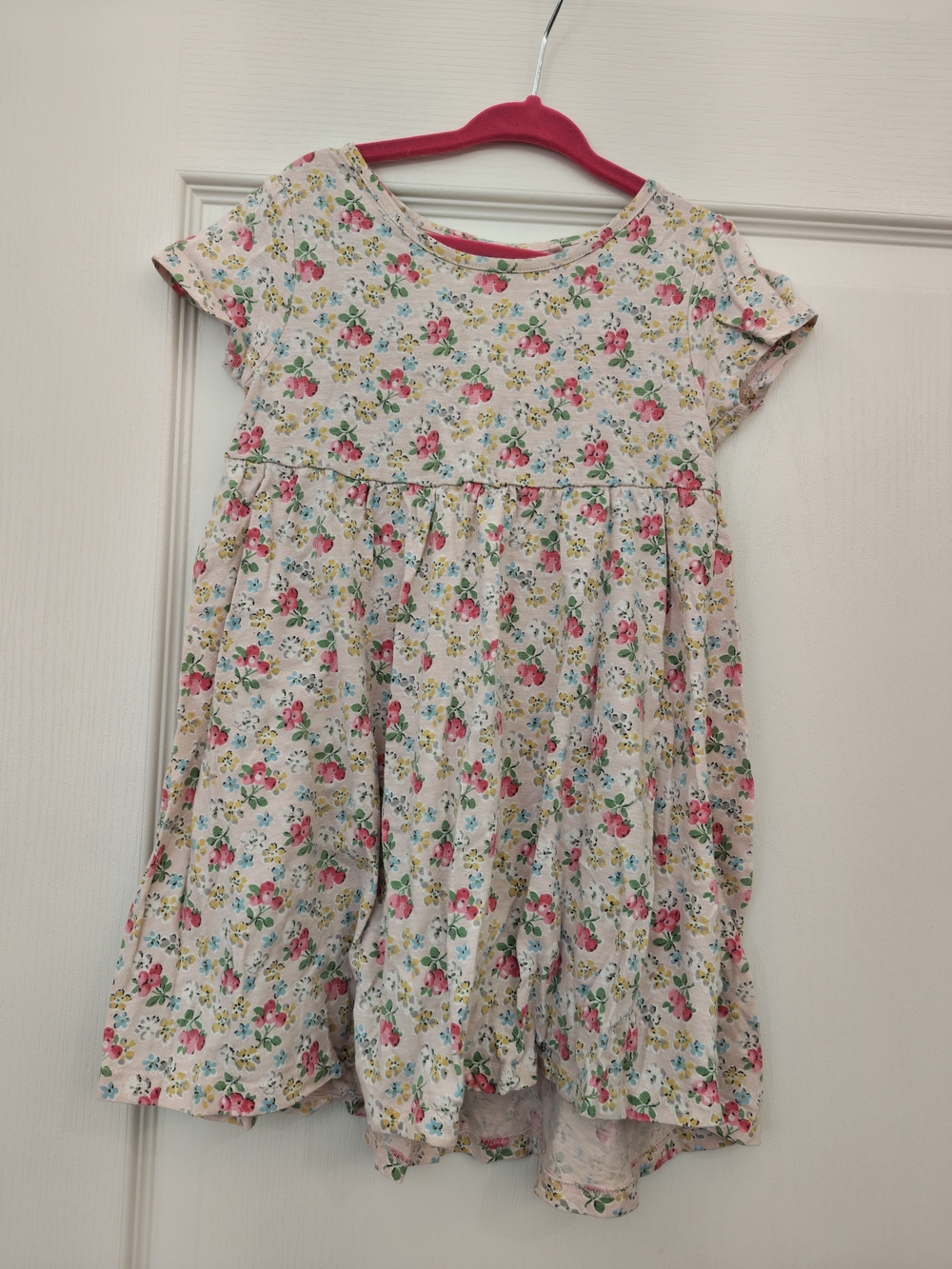 next Pink Floral Cotton-Blend Casual Dress